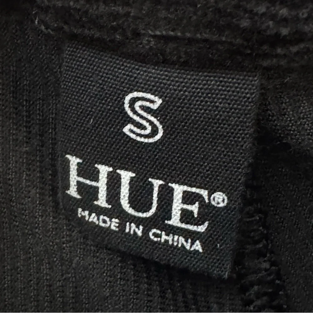 Hue Black Corduroy Leggings Pants Small